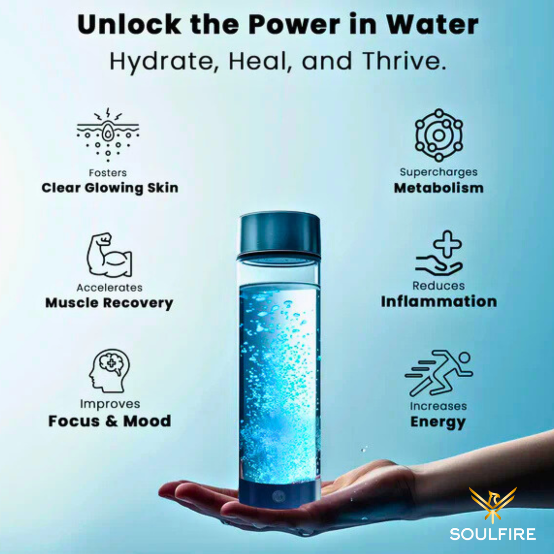 Soulfire Hydrogen Water Bottle – The Ultimate Guide to Antioxidant Hydration, Energy & Wellness in Australia