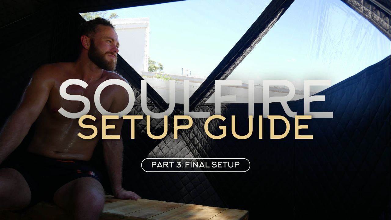 Load video: Instructional video showcasing how to finish setting up the Soulfire Sauna and get ready for first use