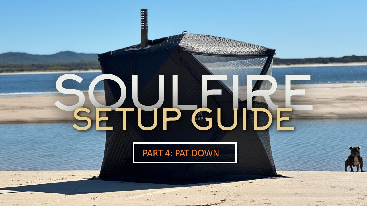 Load video: Instructional video showcasing how to packdown Soulfire Sauna and pack it in bag